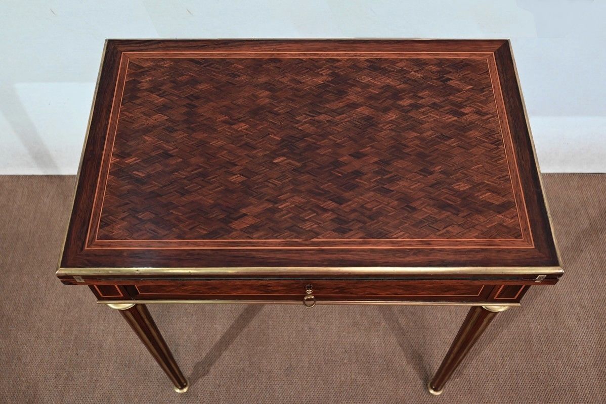 Furniture Multifunction Middle Table Louis XVI Style Late 19th Century photo