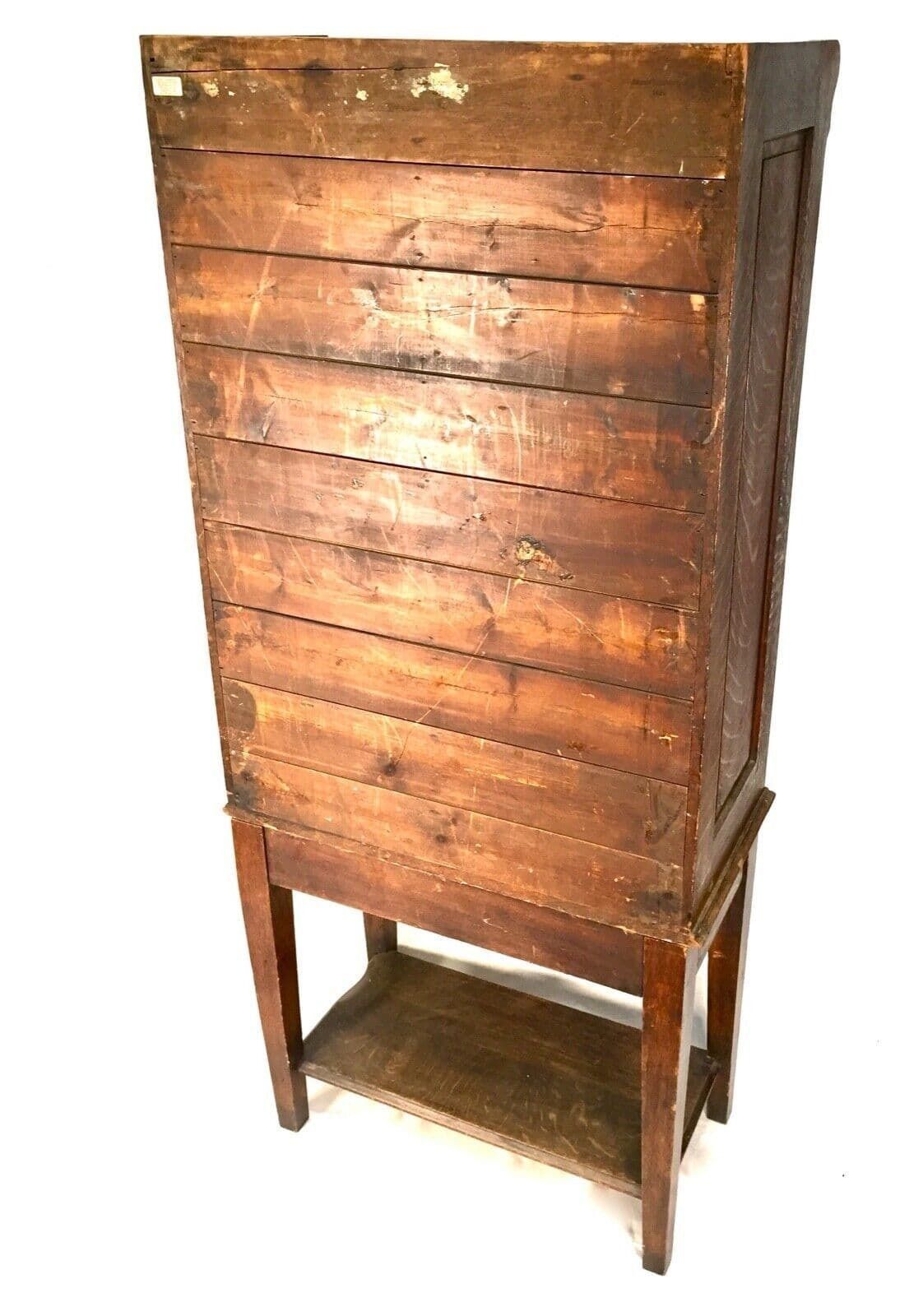photo for sale Antique Edwardian Oak Filing Cabinet Cupboard By William Angus & Co, London 1910