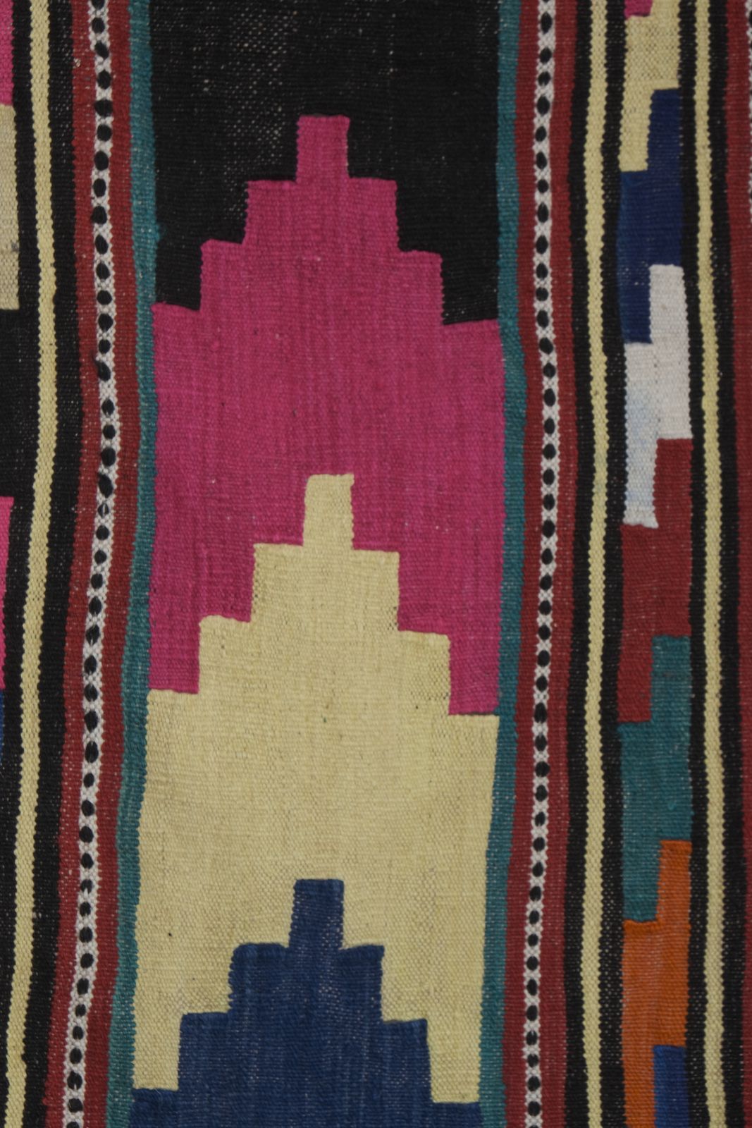 Textiles Vintage Turkish Handmade Kilim Rug 5'1'' X 11'11'' photo