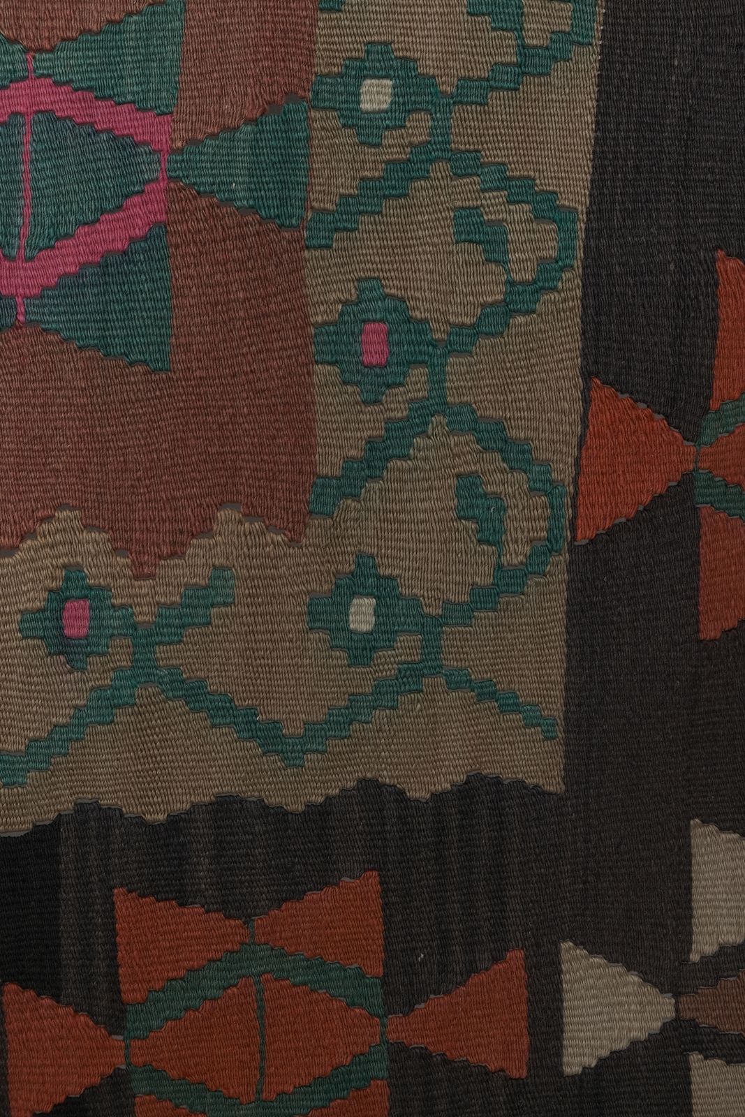 70s Vibrant Colors Striped Design Turkish Kilim Rug photo for sale