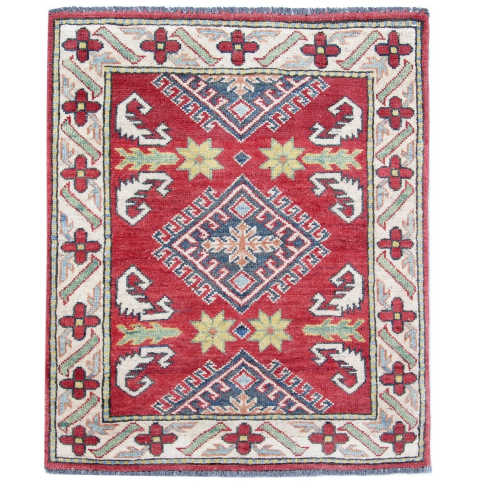 Oriental Rugs Red Afghan Kazak Rugs Hand Made Carpet For Sale