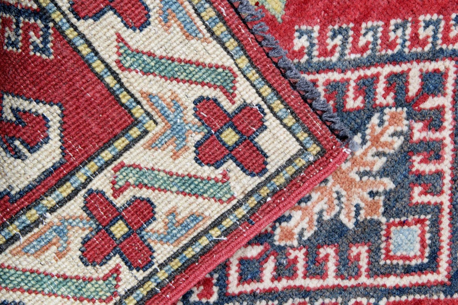 Oriental Rugs Red Afghan Kazak Rugs Hand Made Carpet For Sale photo Textiles