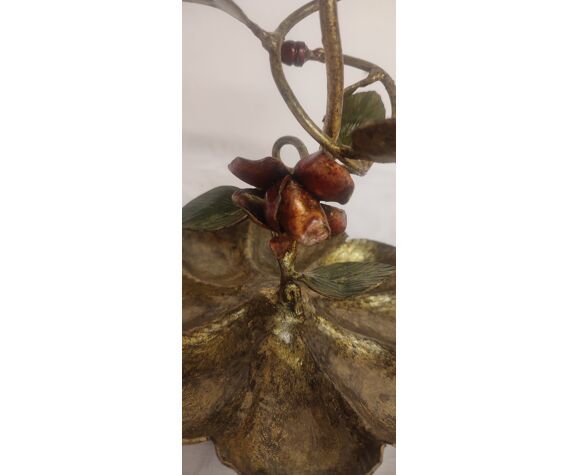photo furniture Table Lamp In Wrought Iron And Gold Leaf France 1950s