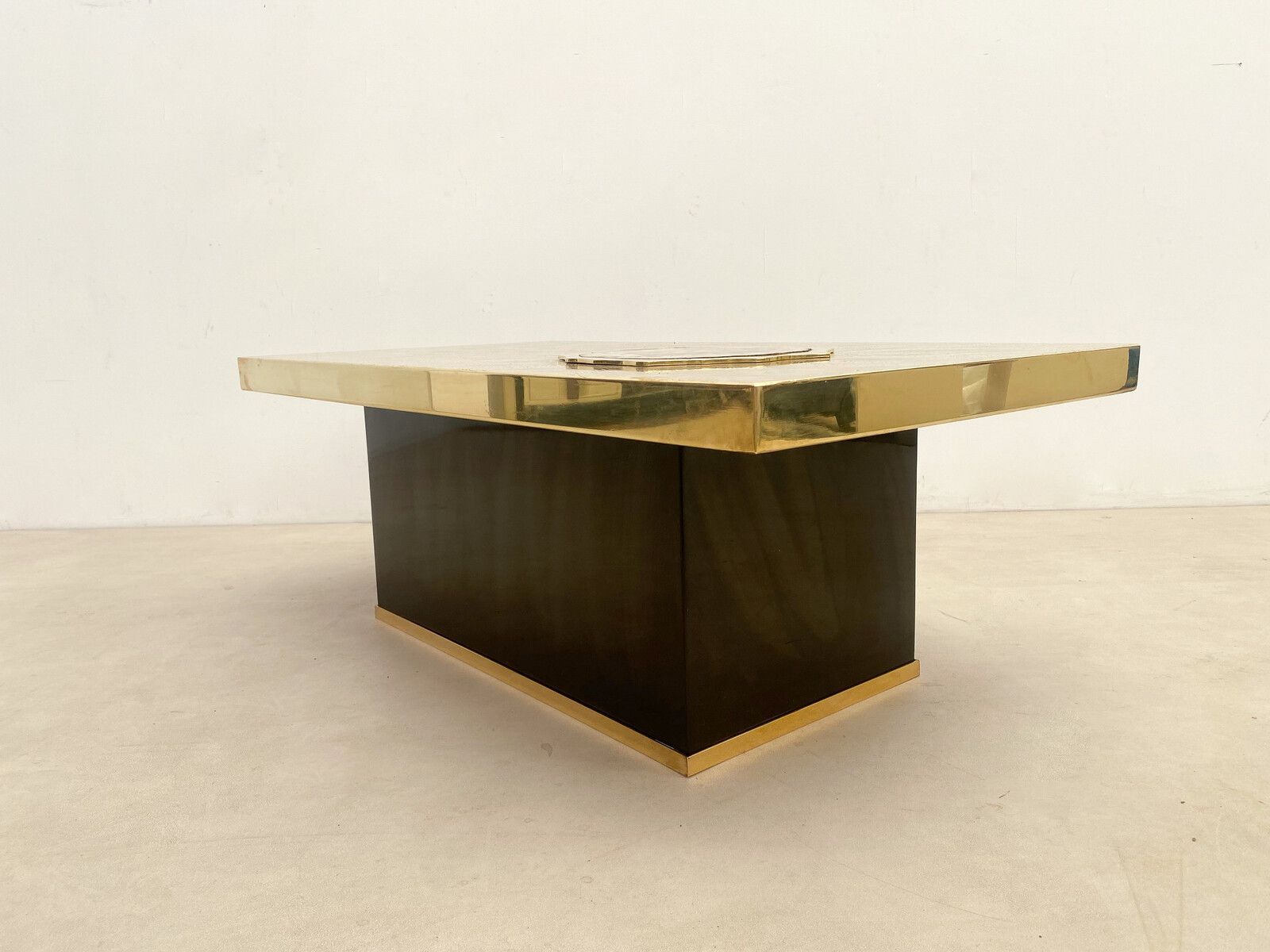 Mid Century Modern "Fossil Wood" Coffee Table In The Style Of Dario photo furniture