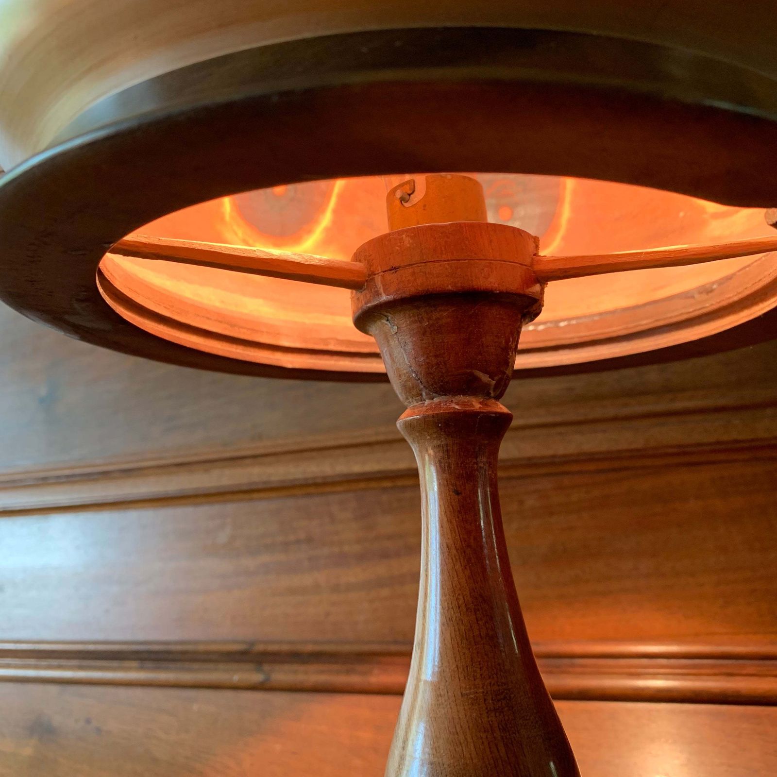 Wooden Mushroom Lamp photo furniture