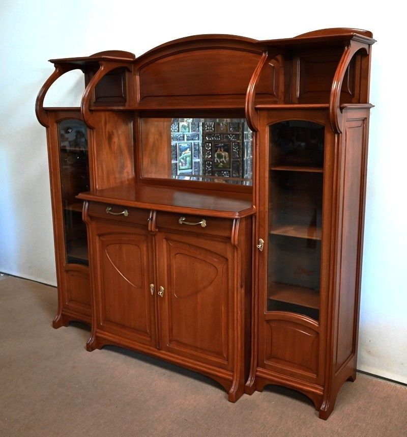 Important Vitrine Buffet, Attributed To Maison E. Diot, Art Nouveau – 1900 photo for sale