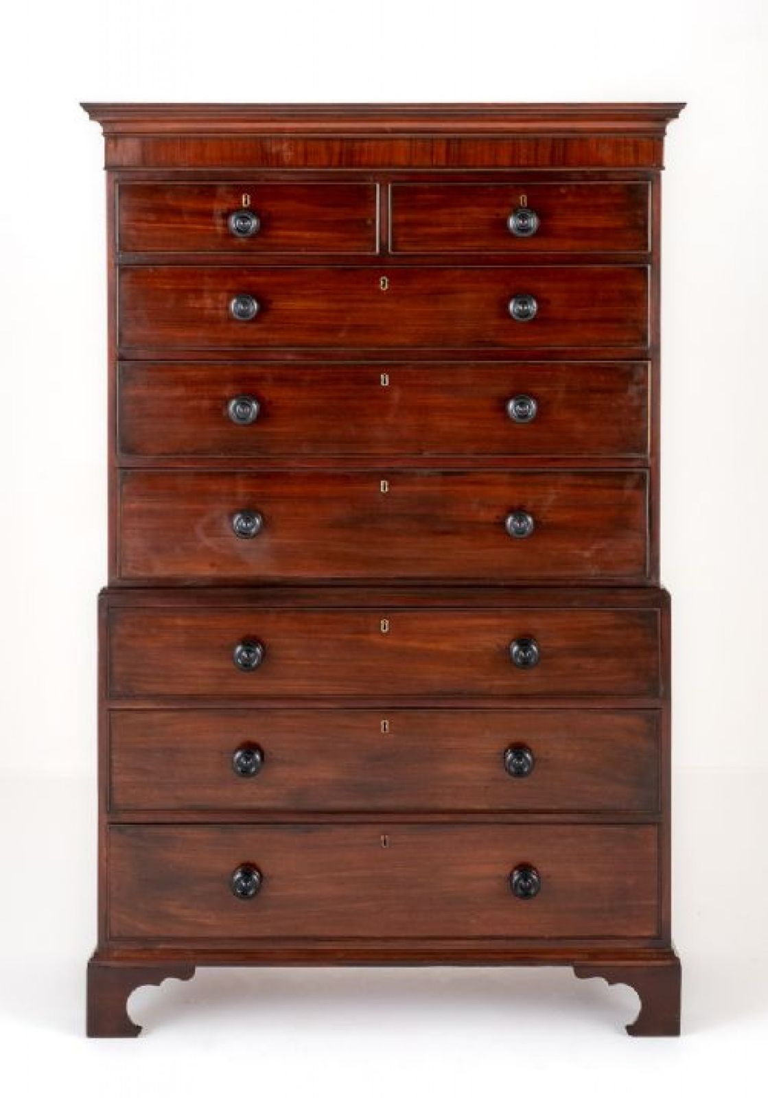 Georgian Chest On Chest Mahogany Period Furniture photo buy