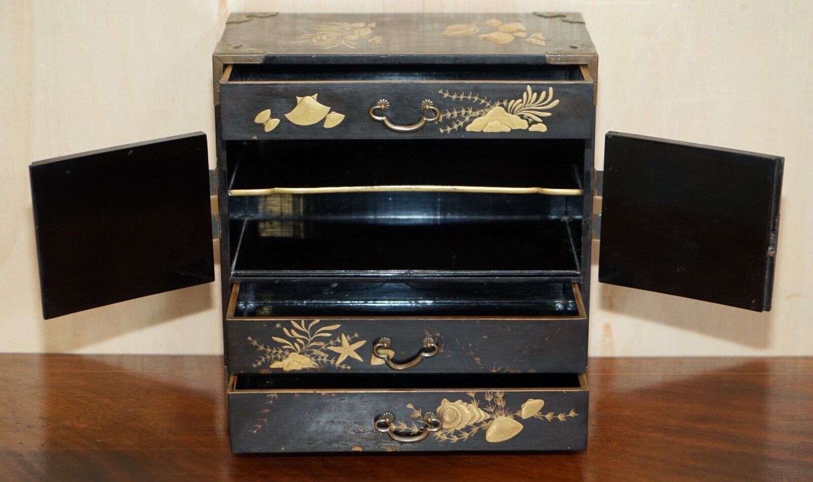 photo for sale Fine Antique Collectable Chinese Table Top Cabinet Jewellery Collectors Storage