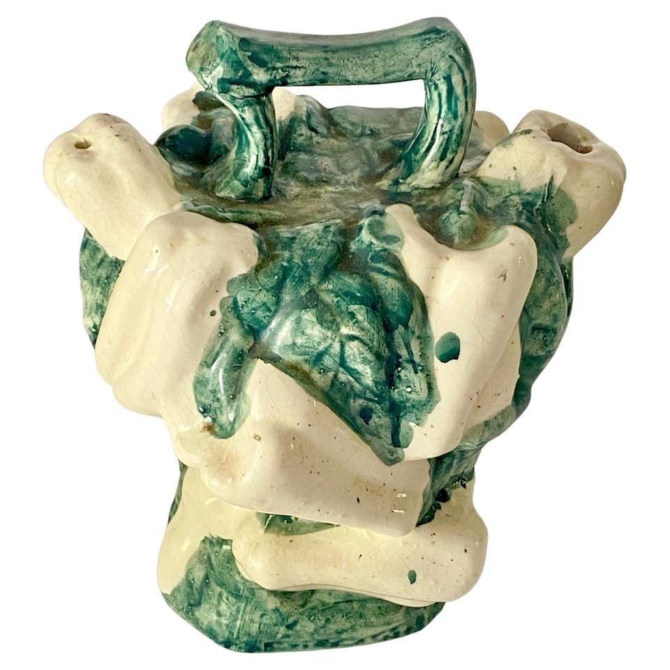 Rare And Large Majolica Ceramic Free Form And Brutalist Jug Or Pitcher 1960 photo furniture