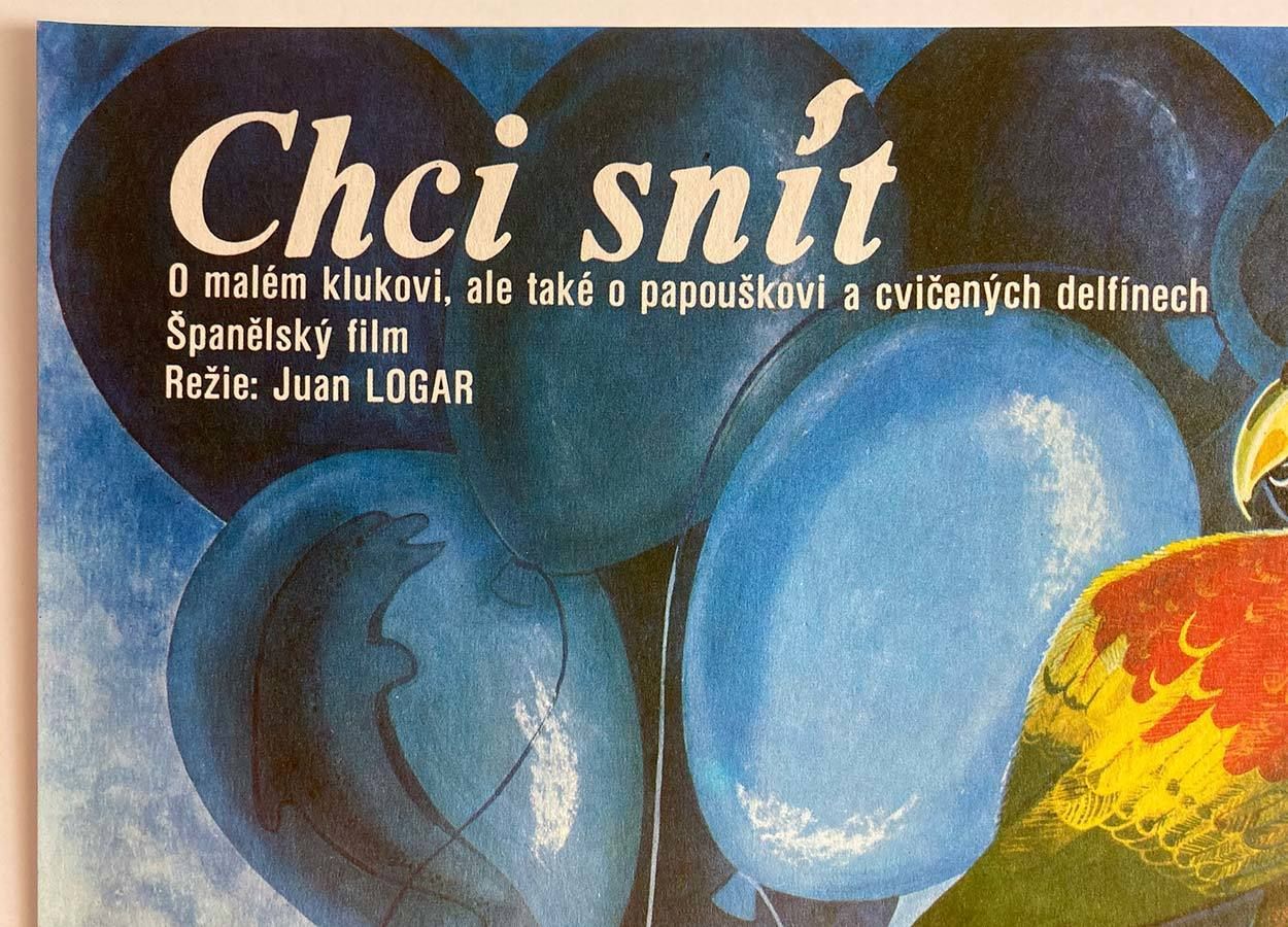 Original Film Poster, I Want To Dream, Ester škromachová, 1983, Genuine Czech Vintage Print photo Art
