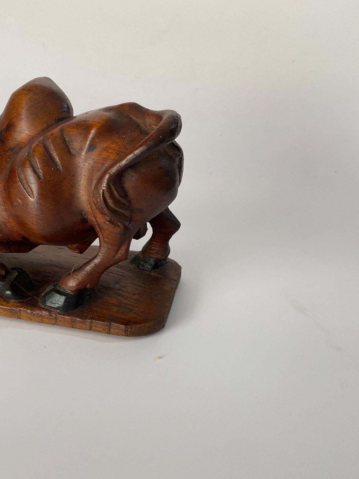 Wood Sculpture Representing A Crocodile And A Bull Fighting In Wood France 1930 photo for sale