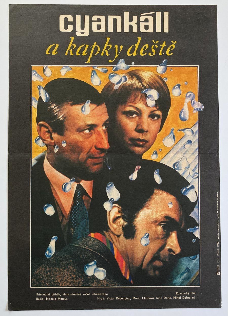 Original Film Poster, The Cyanide And The Raindrop, Jan Antonín Pacák, 1980, Genuine Czech Vintage Print