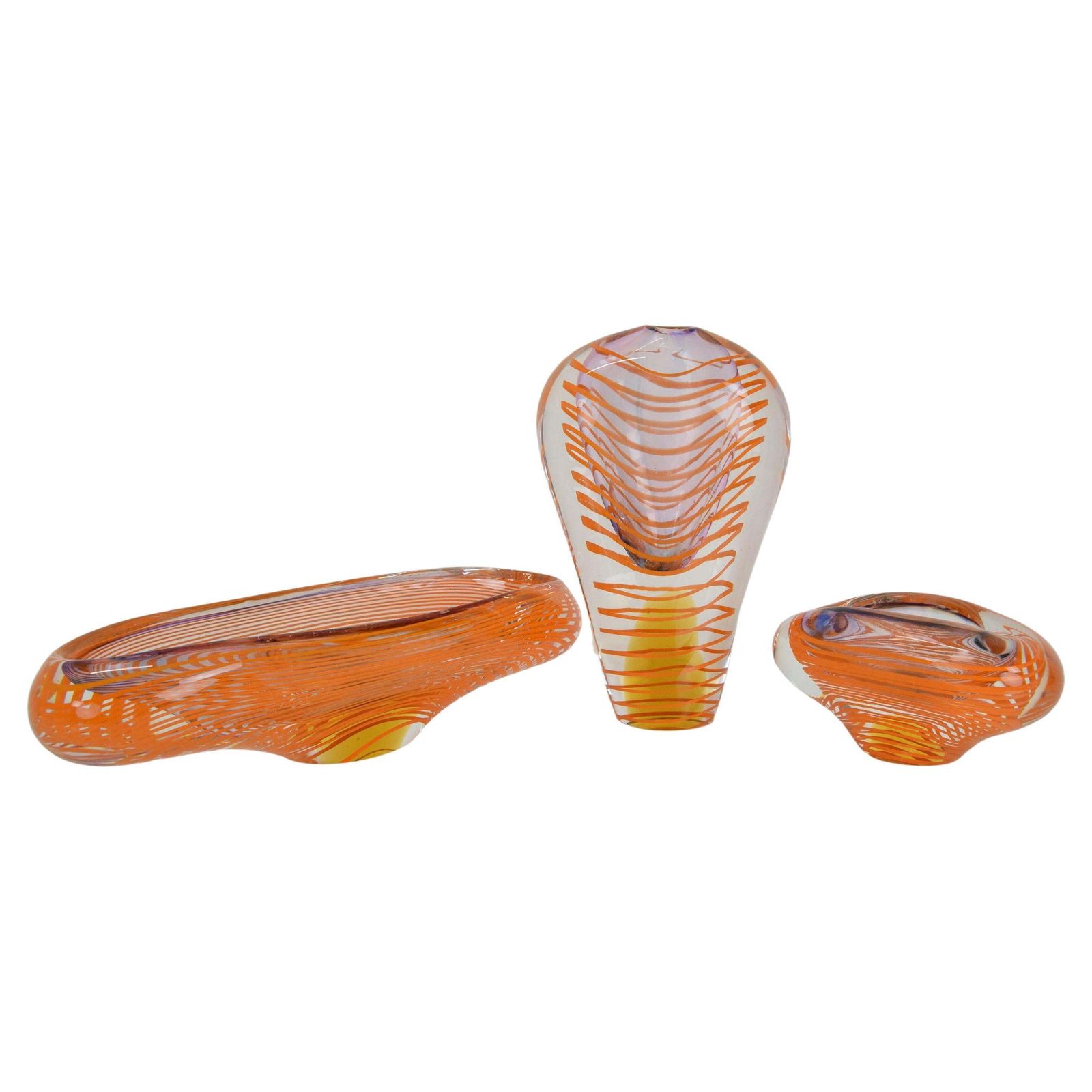 Set Kunstglas Van Ivo Rozsypal, Tsjecho Slowakije, Jaren 1970.