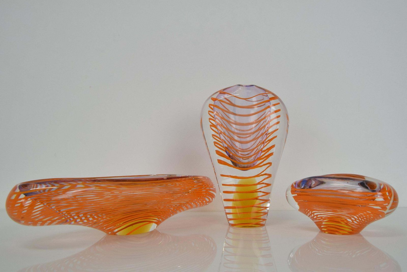 Set Of Art Glass By Ivo Rozsypal,Czechoslovakia,1970's. photo for sale