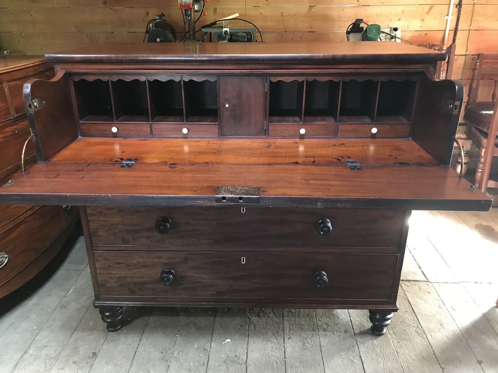 Large Victorian Mahogany Secretaire. photo vinterior
