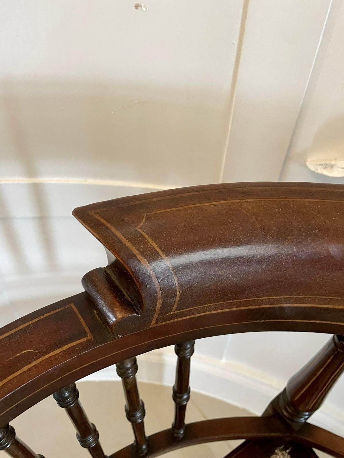 Antique Quality Mahogany Inlaid Corner Chair photo vinterior