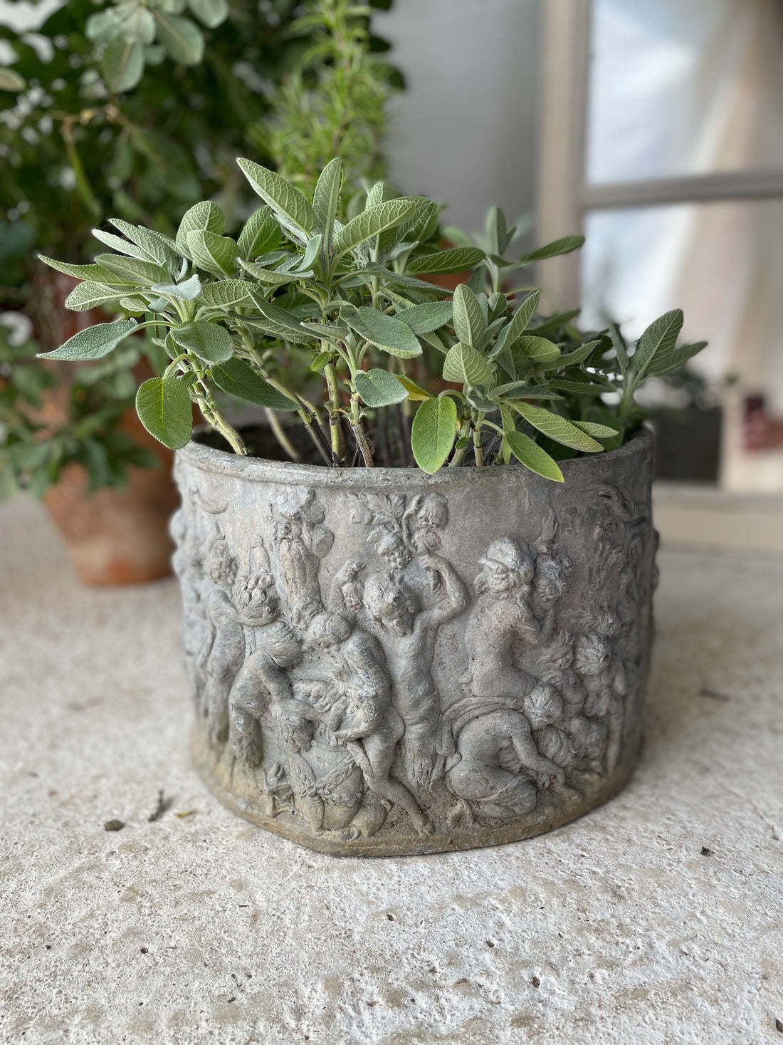 Feast Of Bacchus Lead Planter photo furniture