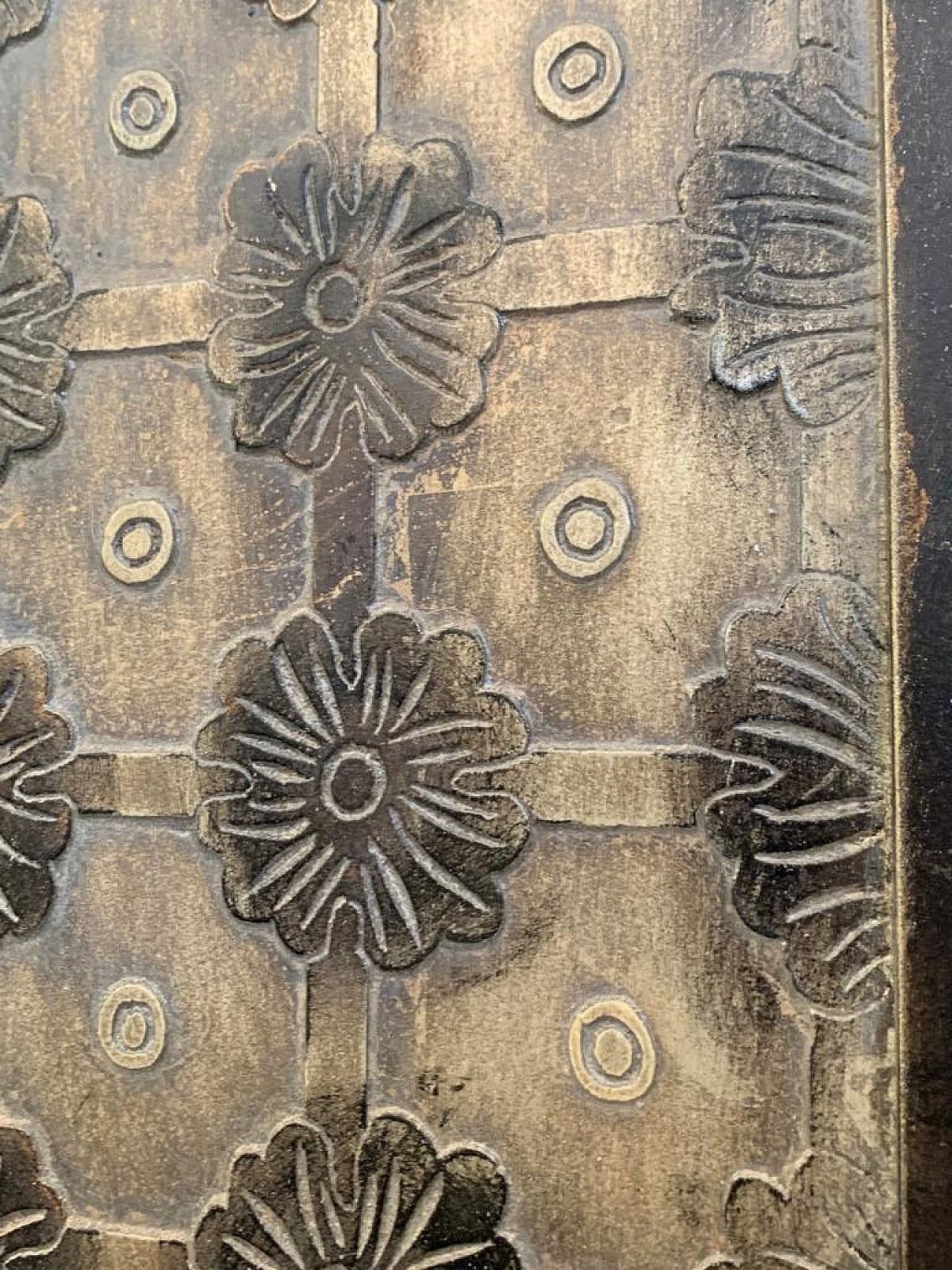 Decorative Panel In Carved Resin On Wood By Lam Lee, 1990s photo buy