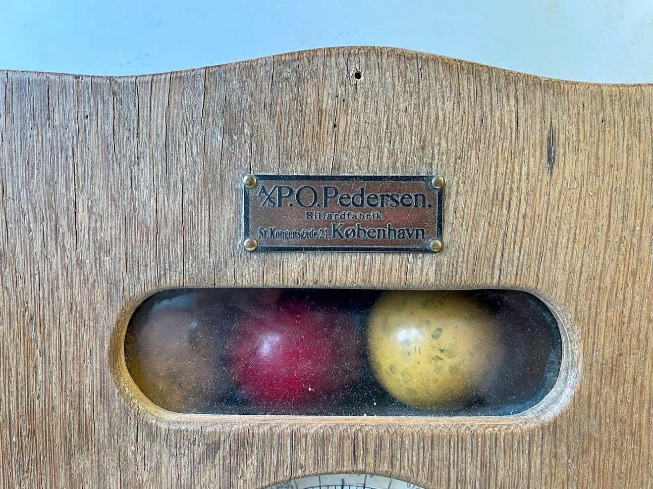Antique Mechanical Billiard Clock In Oak With Timer By P. O. Pedersen Copenhagen photo buy
