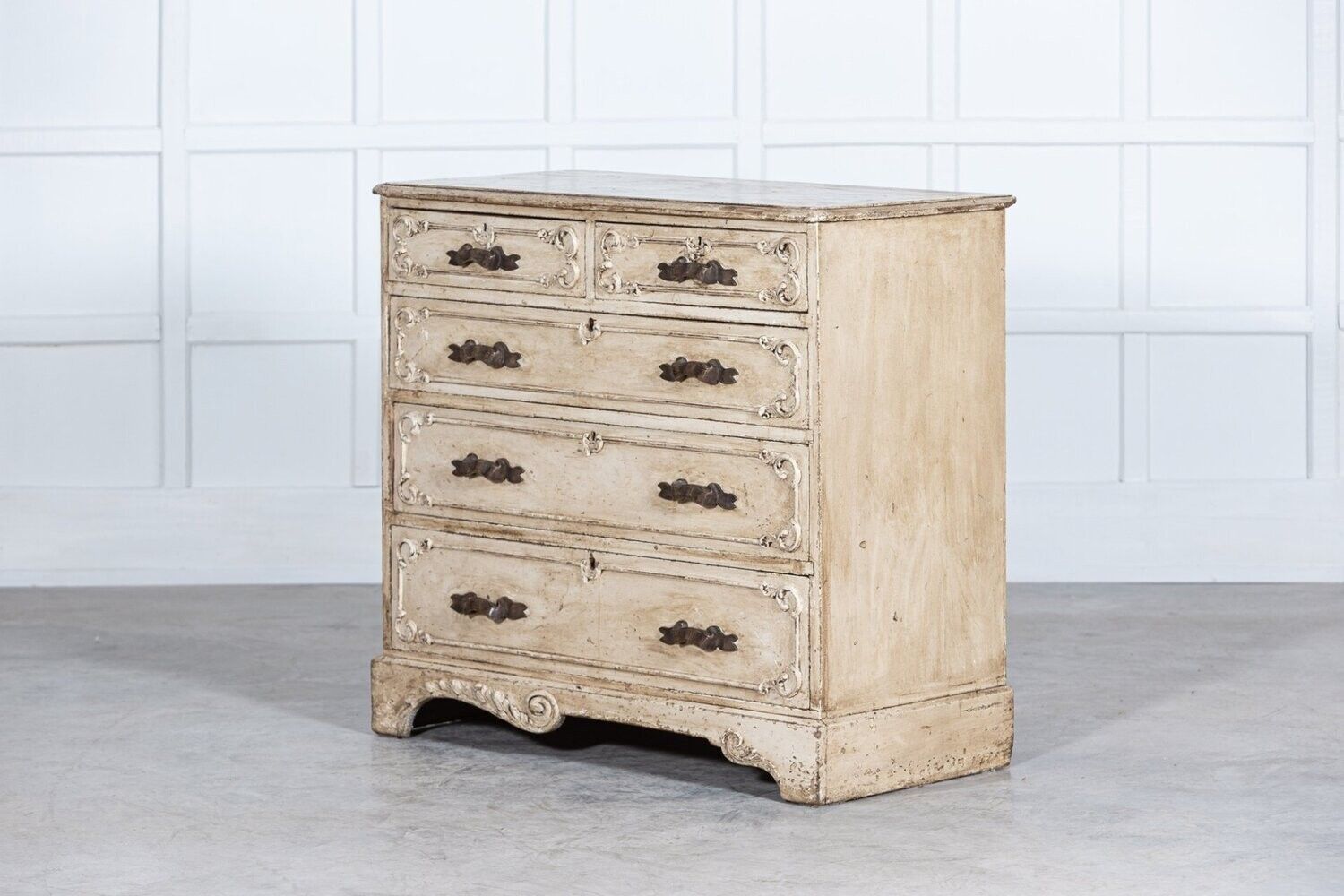 19thc French Painted Graduated Chest Of Drawers photo furniture