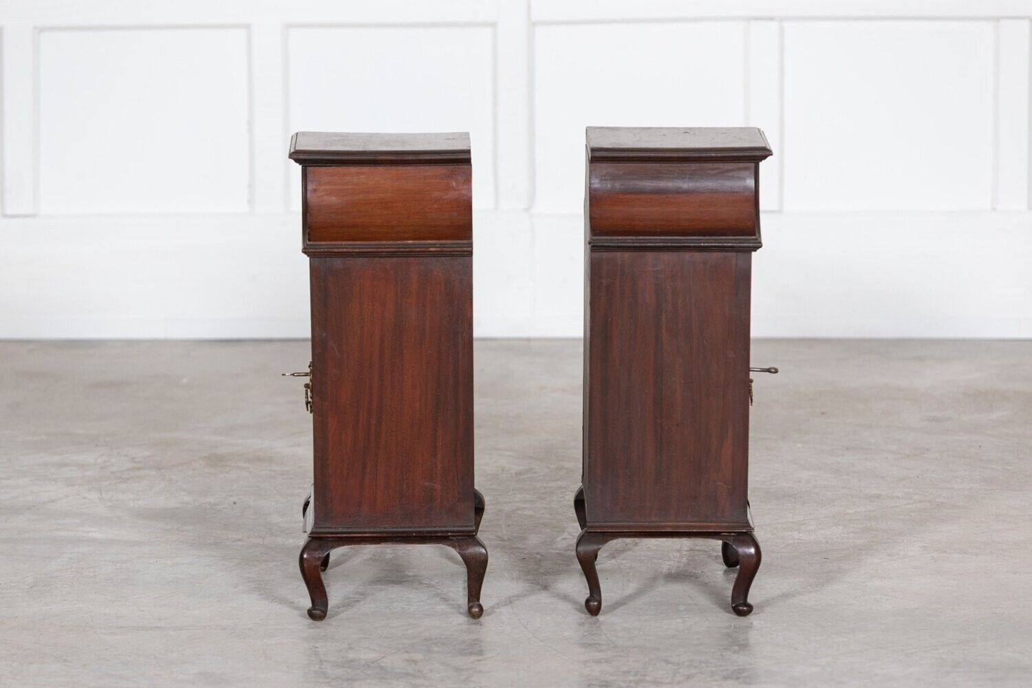 2443.0 Pair 19thc English Mahogany Glazed Cabinets photo