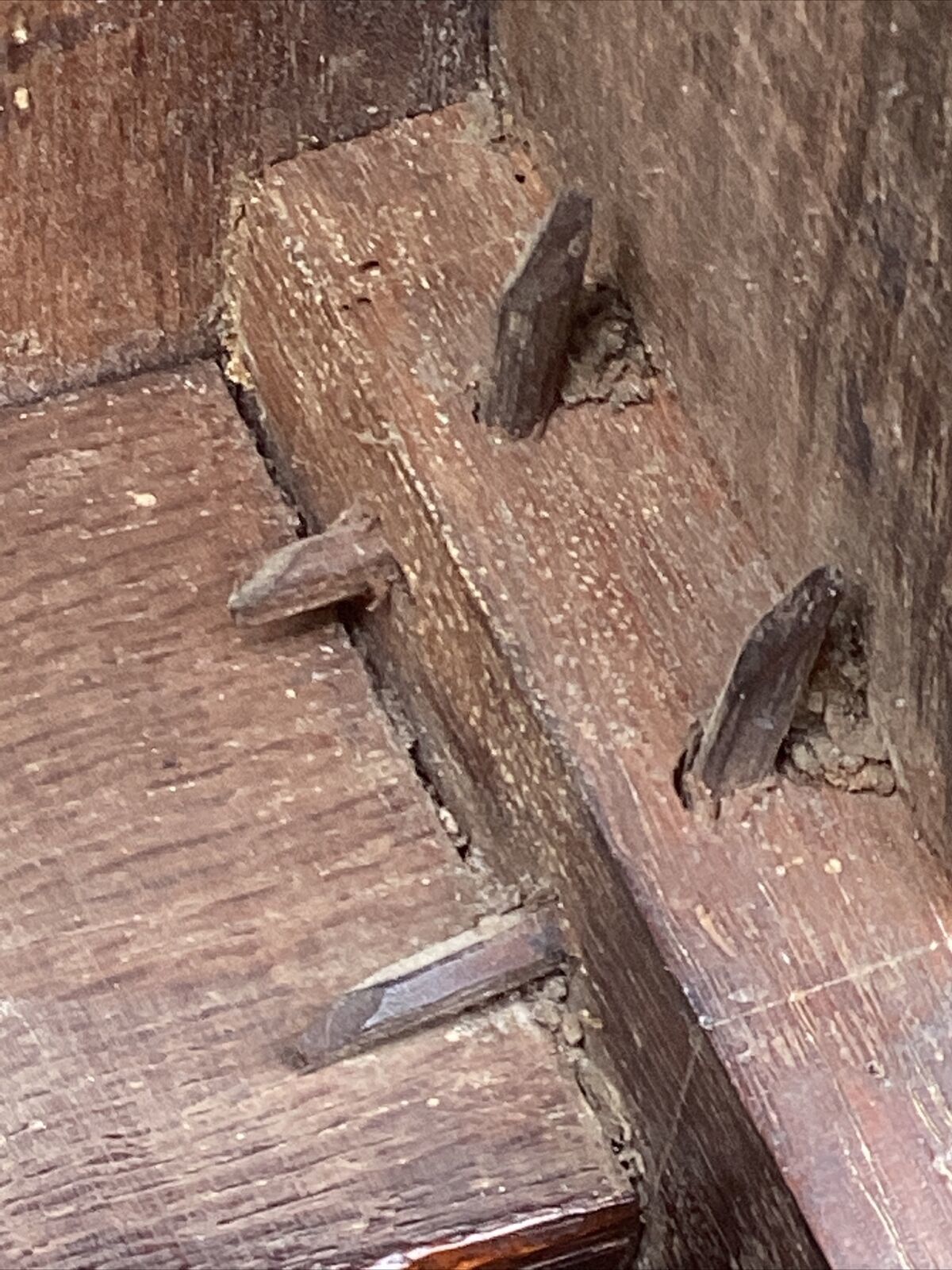 photo for sale 17th/18th C Primitive Oak Chair  Carved Splat Back