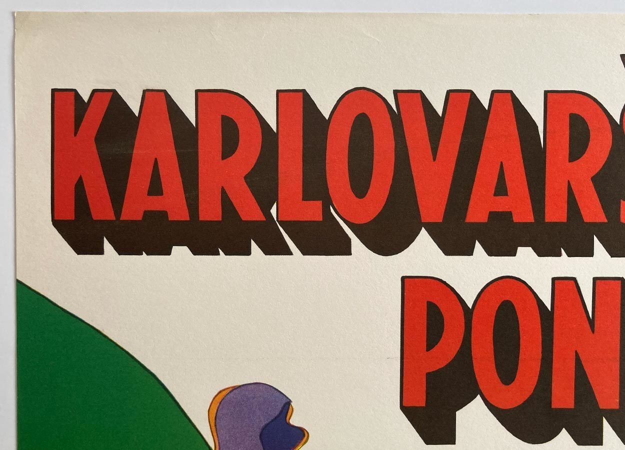 Original Film Poster, The Ponies Of Karlovy Vary, Antonín Sládek, 1971, Genuine Czech Vintage Print photo for sale