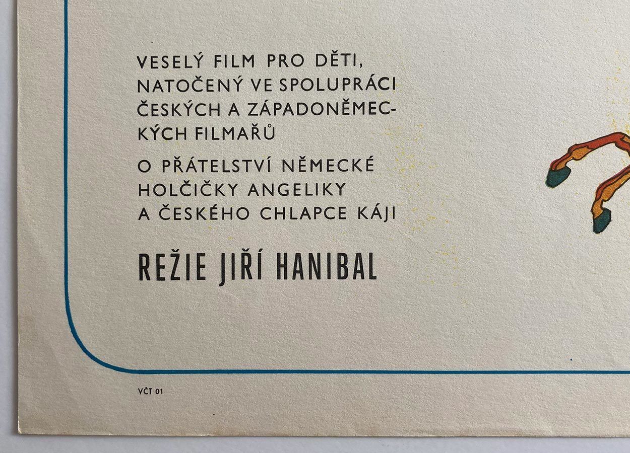 Original Film Poster, The Ponies Of Karlovy Vary, Antonín Sládek, 1971, Genuine Czech Vintage Print photo Art