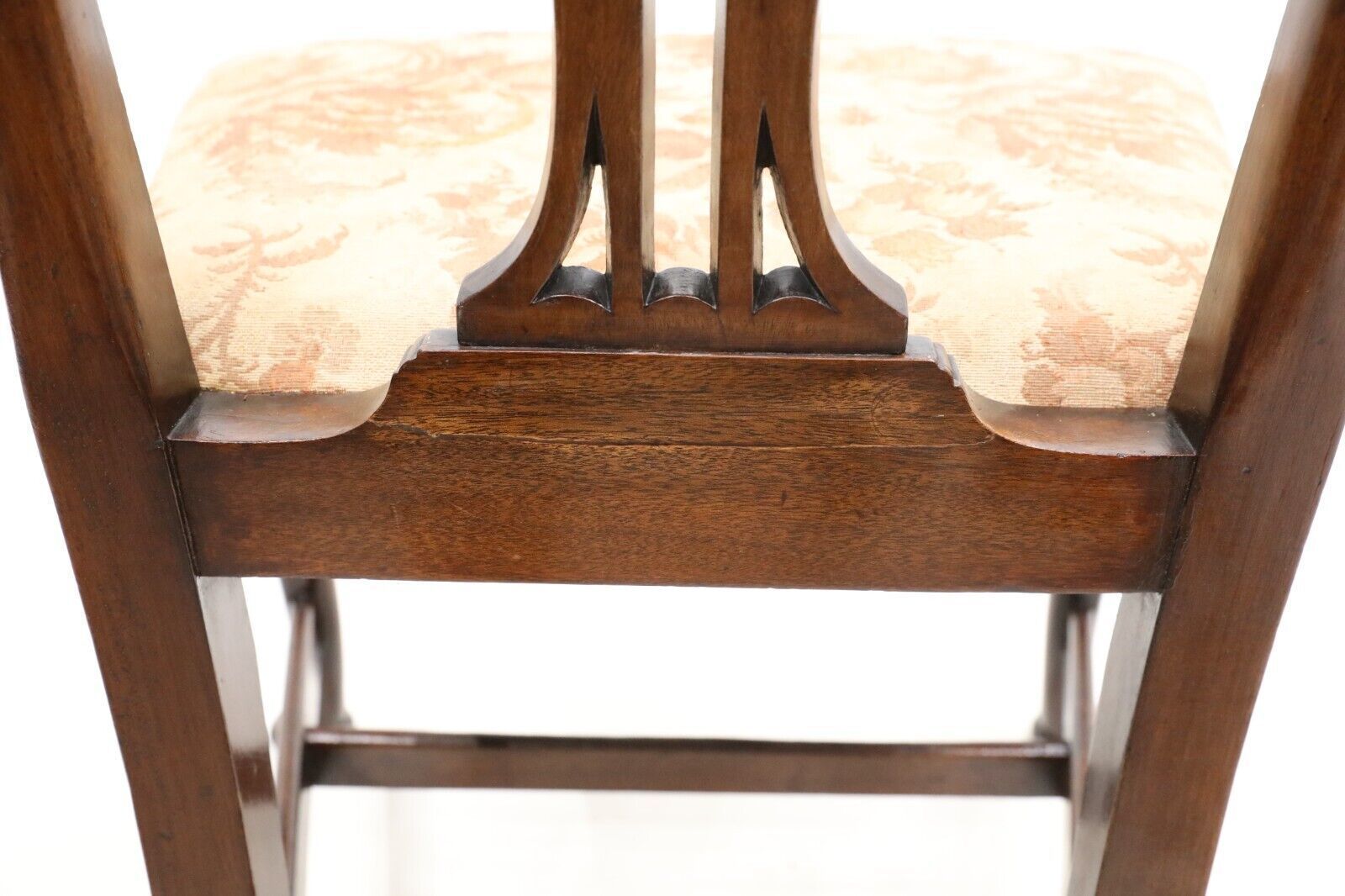4 Chippendale Revival Dining Chairs Cabriole Legs Carved Back photo buy