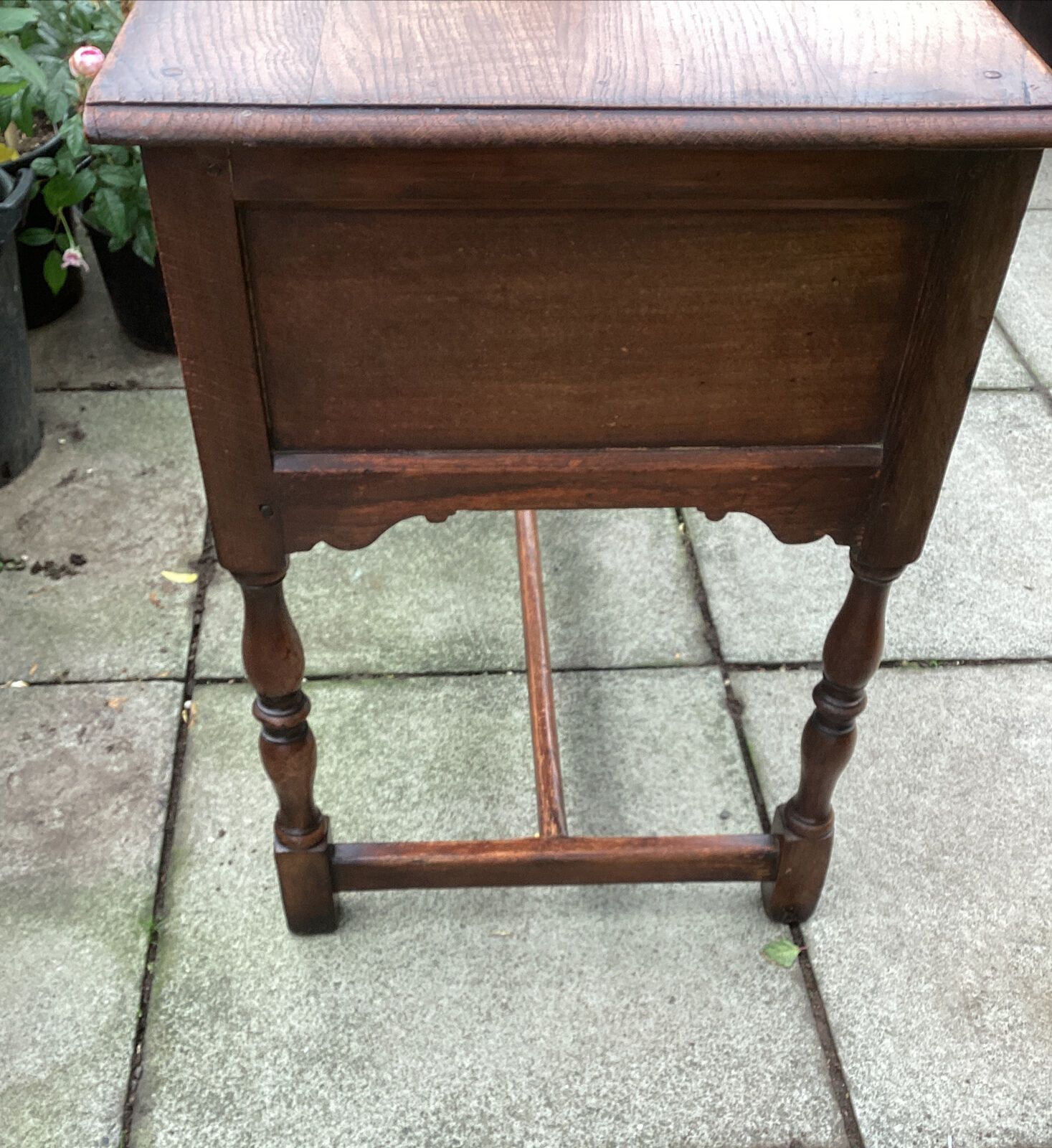 1954 Carved Oak Table / Large Canteen With Silver Plaque. Gifted To Mrs Craggs photo vinterior