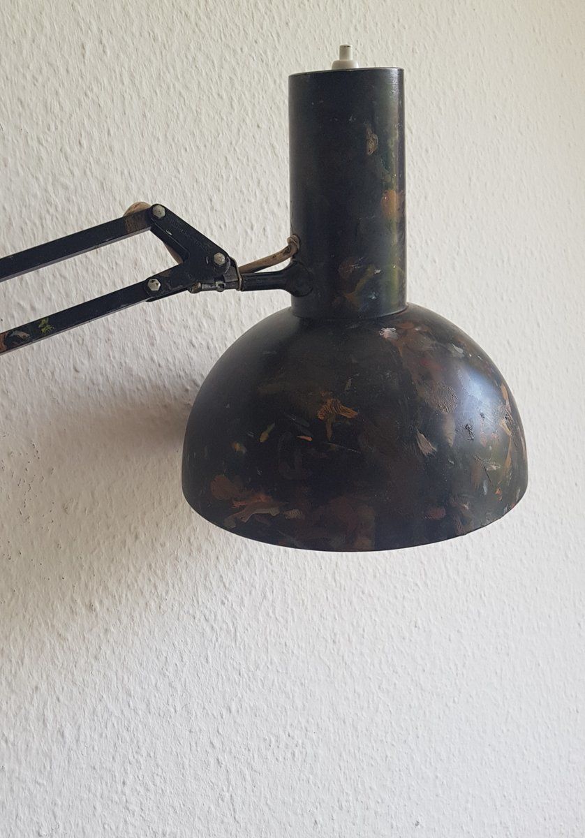 Black Joint Hand Painted Lamp By Louis Poulsen For Berlin Artist Studio photo buy