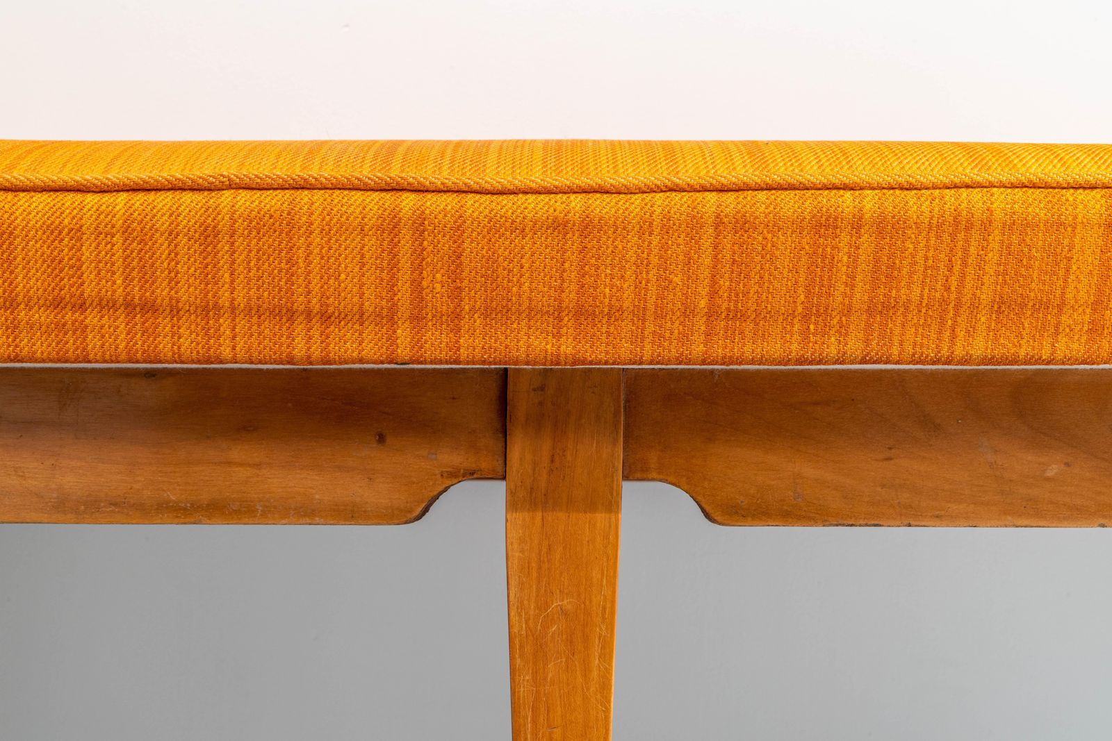 Corner Sofa Blond Wood And Fabric photo vinterior