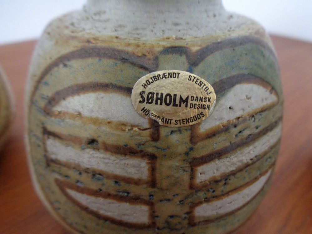 Danish Studio Ceramic Vases By Noomi Backhausen For Soholm Stentoj, 1970s, Set Of 3 photo buy