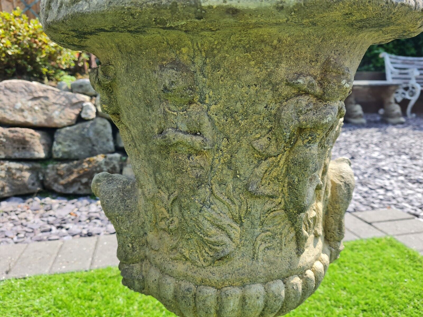 Vintage Decorative Greek Urns Planters English Stone 0236. photo 365.0