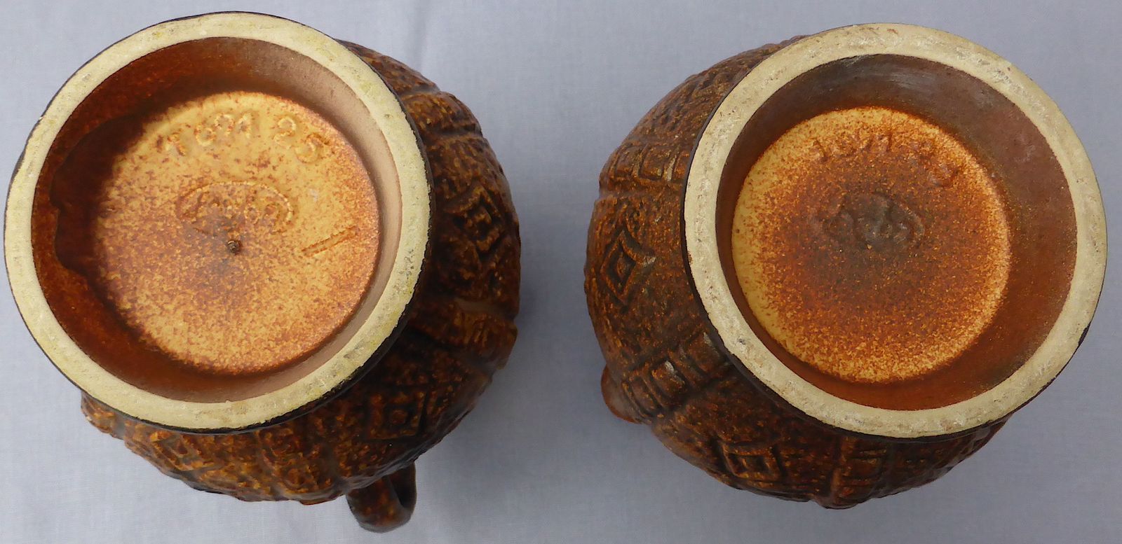 Unusual Pair Of 1970s Jasba Aztec Animal Jugs photo buy