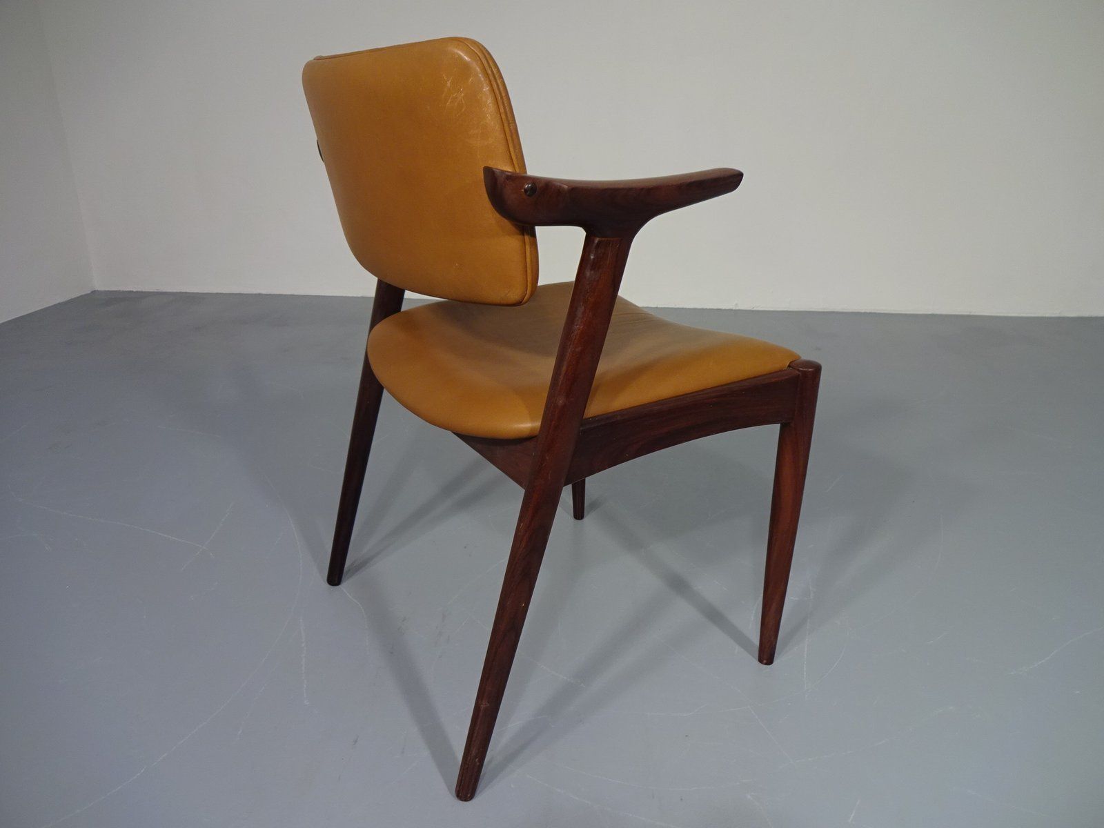 Rosewood & Leather Armchair From Gm, 1960s photo for sale