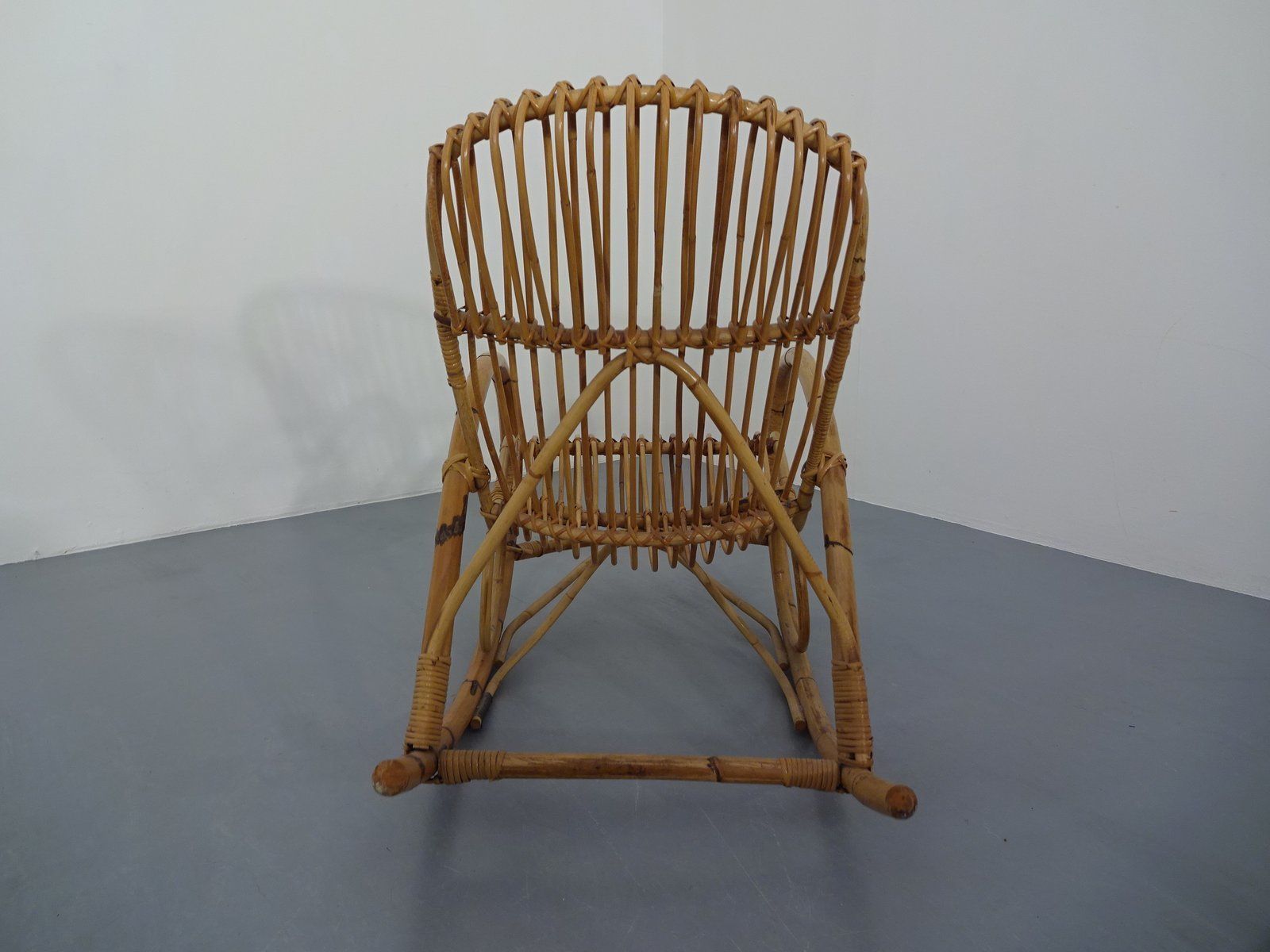 Mid Century Italian Bamboo Rocking Chair, 1950s photo buy