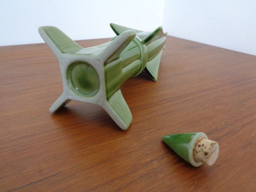 Rocket Ceramic Decanter, Germany, 1960s photo Home Decor