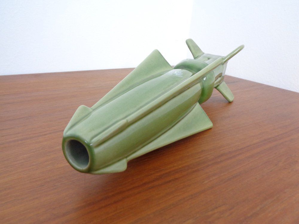 Rocket Ceramic Decanter, Germany, 1960s photo vintage