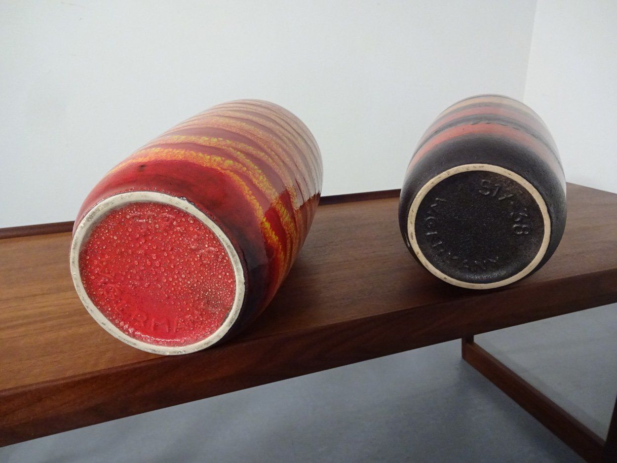 photo for sale Large Fat Lava Ceramic Vases From Scheurich, 1970s, Set Of 2