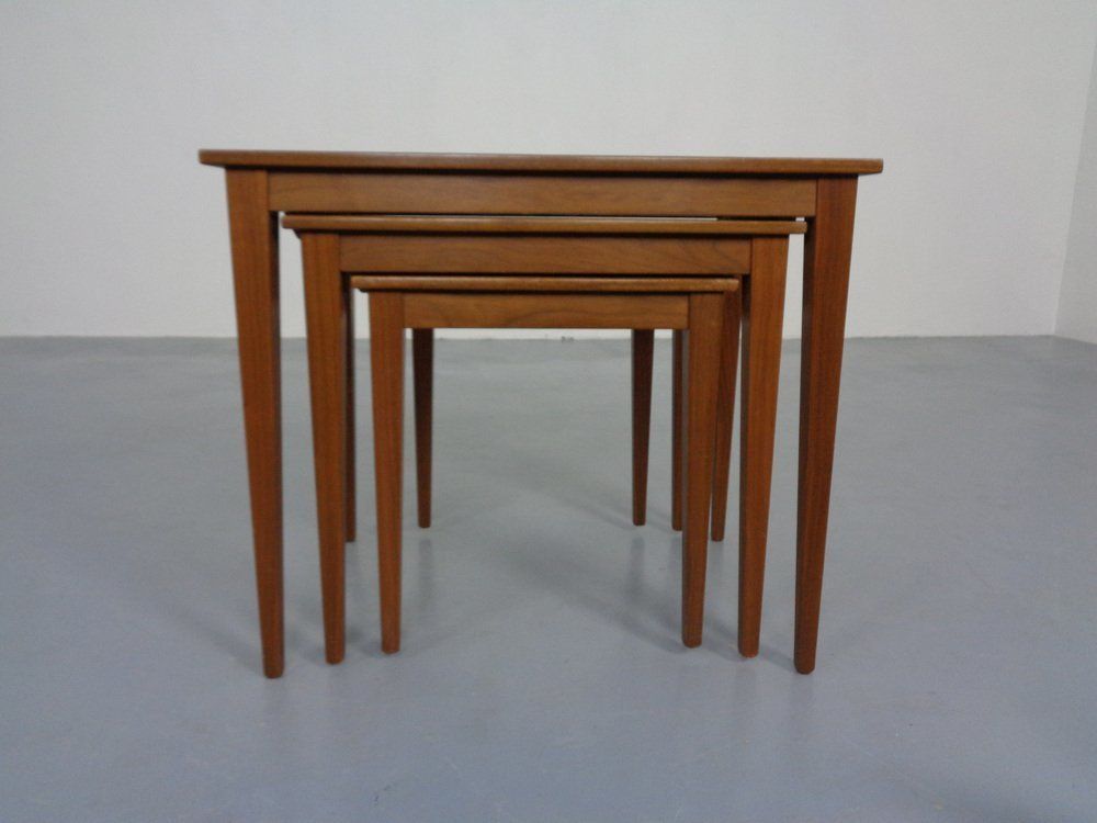 Danish Teak Nesting Tables By Kvalitet Form Funktion, 1960s, Set Of 3