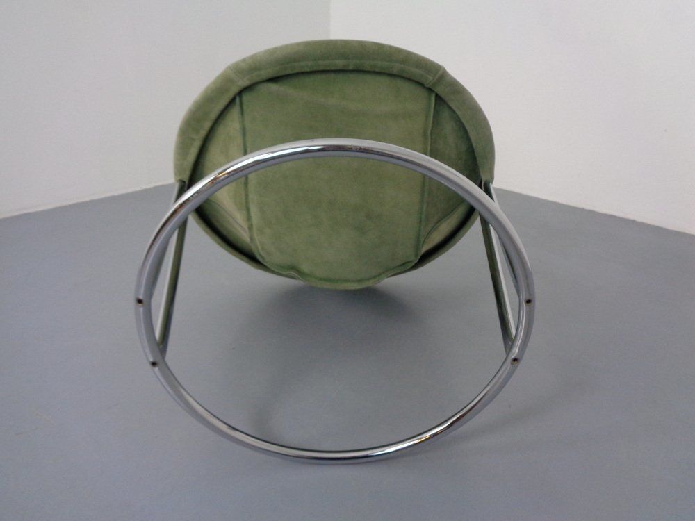 Vintage Suede Lounge Chair By Lusch Germany, 1960s photo buy