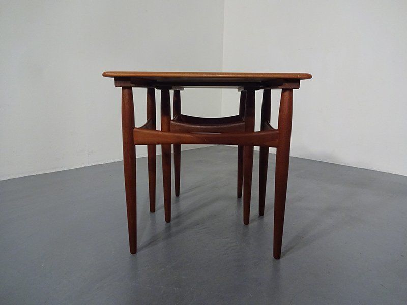 Danish Teak Nesting Tables 1960s Set Of 2 photo buy