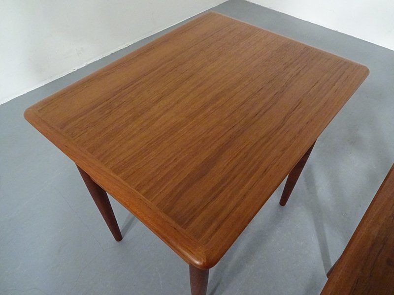 341.0 Danish Teak Nesting Tables 1960s Set Of 2 photo