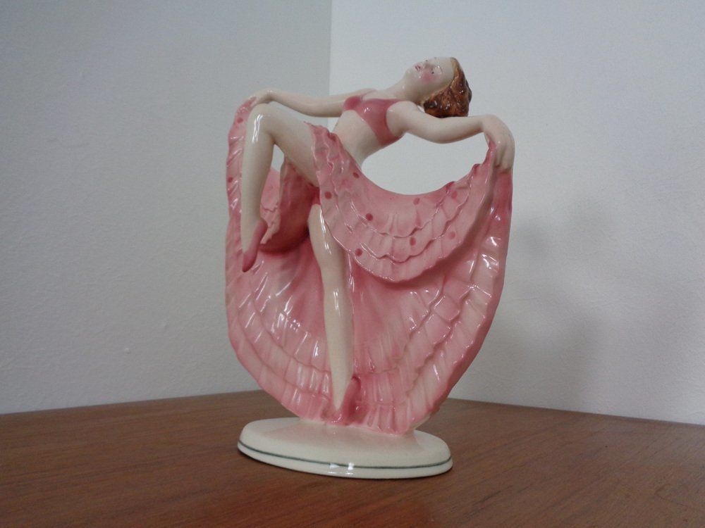 Art Deco Ceramic Dancer From Hertwig & Co Katzhütte, 1920s photo Home Decor