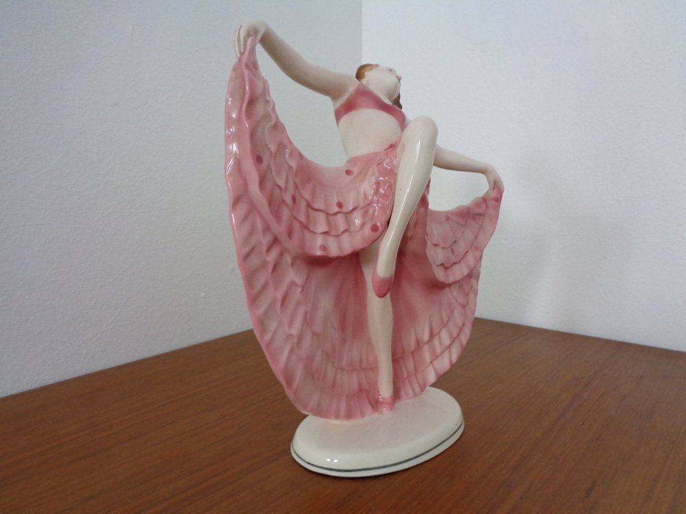 photo furniture Art Deco Ceramic Dancer From Hertwig & Co Katzhütte, 1920s