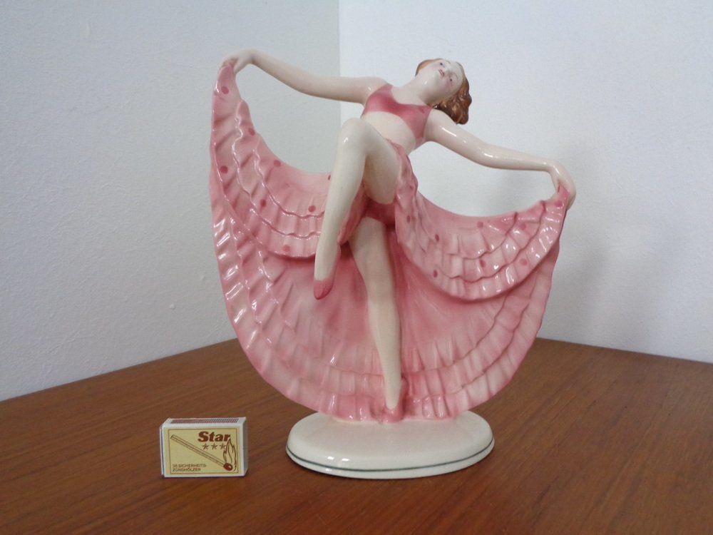 Home Decor Art Deco Ceramic Dancer From Hertwig & Co Katzhütte, 1920s photo