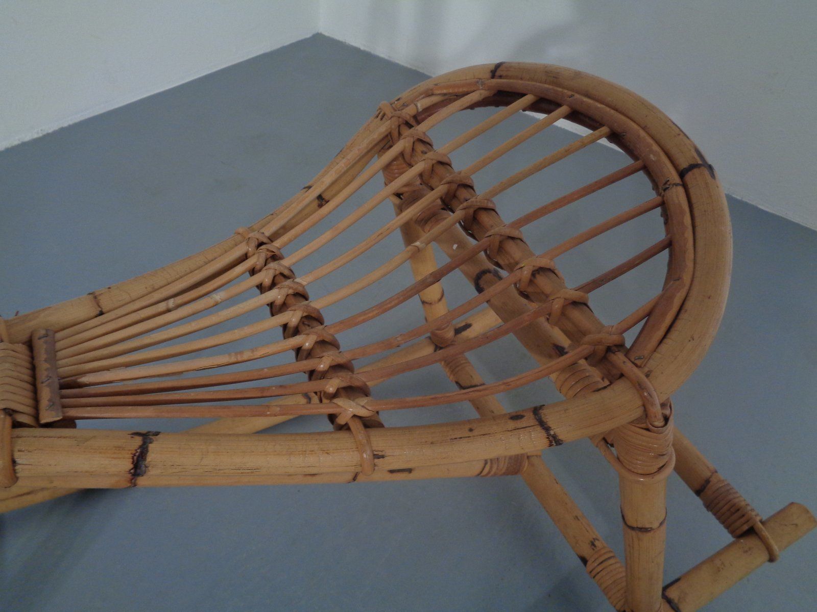 photo buy Large Bamboo Rocking Horse By Dirk Van Sliedregt For Rohé Noordwolde, 1950s