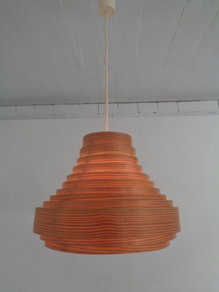 Wooden Lamella Ceiling Lamp By Hans Agne Jakobsson For Hans Agne Jakobsson Ab Markaryd 1960s photo furniture