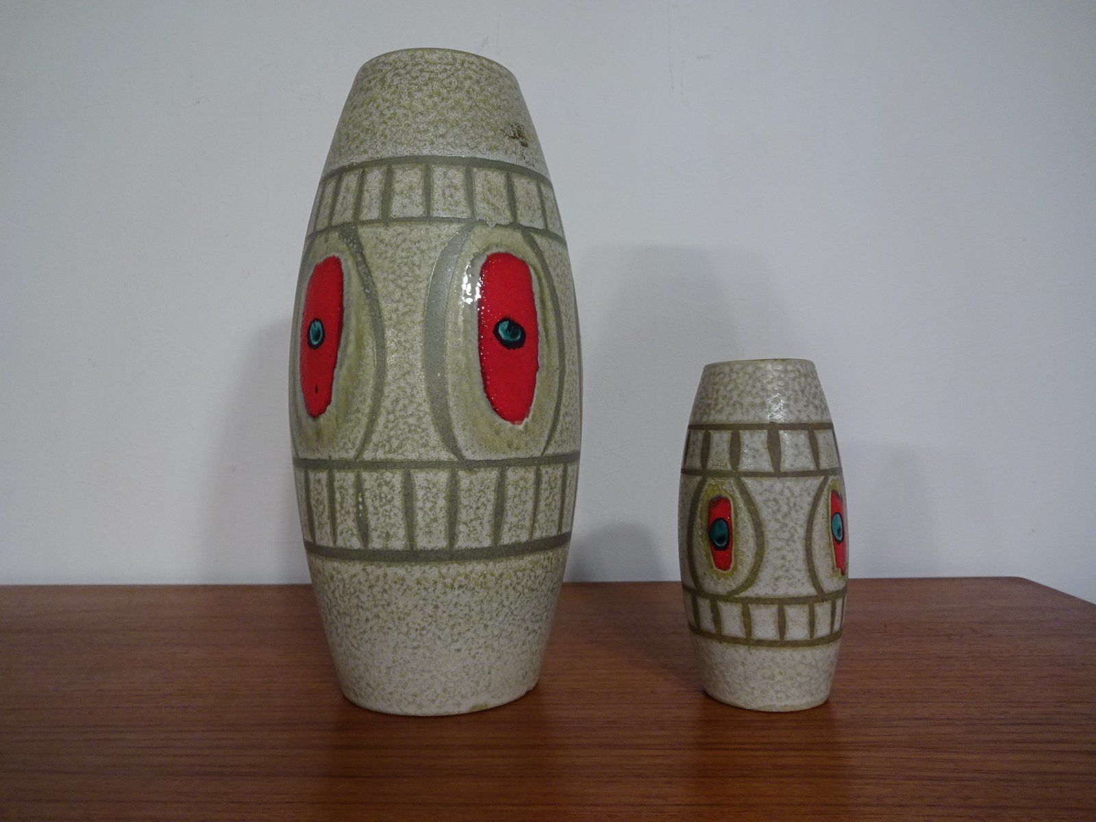 photo for sale West German Ceramic Vases From Scheurich, 1960s, Set Of 2